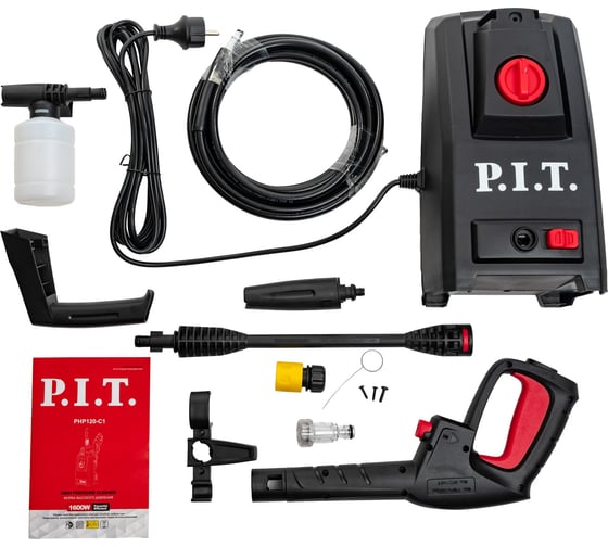 Мойка высокого давления электрическая P.I.T. 1600 Вт, 120 бар, 390 л/час PHP120-C1