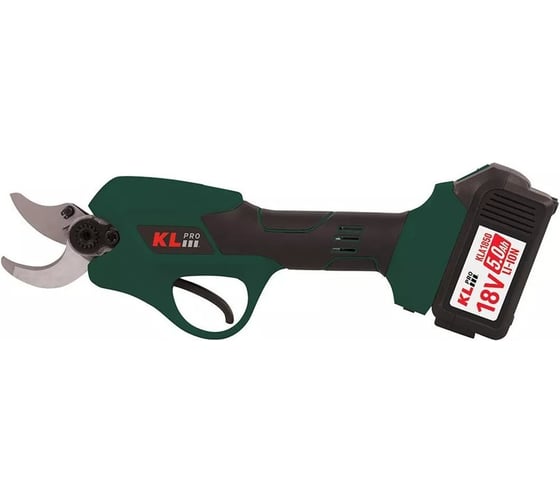 Профессиональный аккумуляторный секатор KLPRO 18 В, Li-ion 2 шт 5,0 Ач, ЗУ 4,5 А, 20205, KLBBM18B-50
