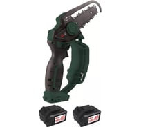 Профессиональная аккумуляторная цепная мини-пила KLPRO 18 В, Li-ion 2 шт 5,0 Ач, ЗУ 4,5А, 3200 об/мин, 110 мм, 20223, KLBZT18-50