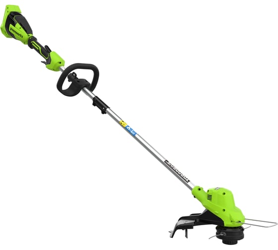 Триммер аккумуляторный GreenWorks GD40LT, 40V, 38 см, с 1хАКБ 4 Ач и ЗУ () 2112207USB4