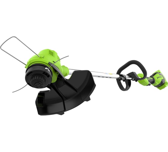 Триммер аккумуляторный GreenWorks GD40LT, 40V, 38 см, с 1хАКБ 4 Ач и ЗУ () 2112207USB4