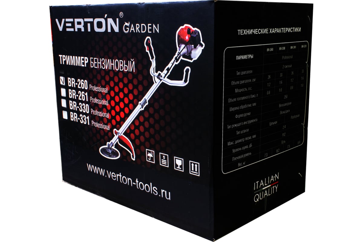 Бензиновый триммер VERTON garden BR-260 Professional 01.5985.8645 ...