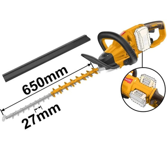 Аккумуляторный кусторез INGCO INDUSTRIAL 40 В, бесщеточная CHTLI40028