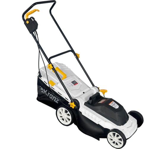 Электрическая газонокосилка KRANZ KR-2000, 2000 Вт, ширина 42 см, 6 уровней, 45 л KR-16-1241