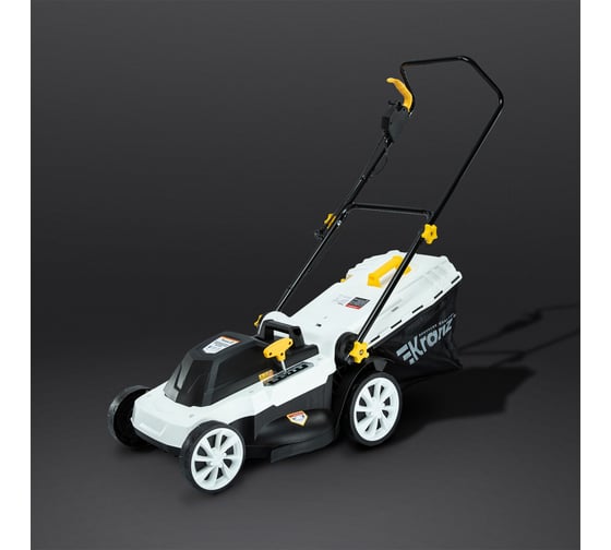 Электрическая газонокосилка KRANZ KR-2000, 2000 Вт, ширина 42 см, 6 уровней, 45 л KR-16-1241
