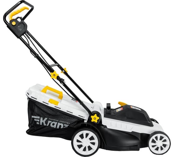 Электрическая газонокосилка KRANZ KR-2000, 2000 Вт, ширина 42 см, 6 уровней, 45 л KR-16-1241