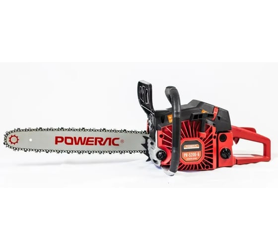 Бензопила цепная бензиновая Powerac 2300 Вт, 3 л.с., 50 см шина, плавный пуск, PR-5200-G