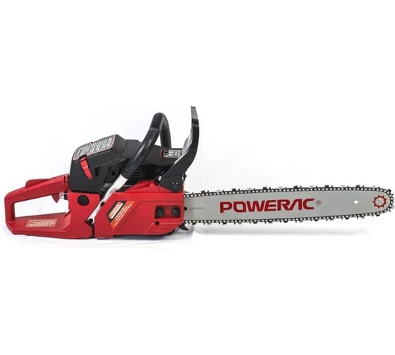 Бензопила цепная бензиновая Powerac 2300 Вт, 3 л.с., 50 см шина, плавный пуск, PR-5200-G
