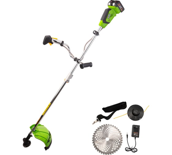 Триммер аккумуляторный PROCRAFT 20В 420мм, 2 АКБ 4 Ач+ЗУ+катушка+диск ATA40/2