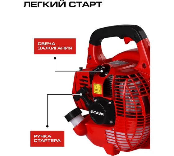 Воздуходувка бензиновая СТАВР Stavr SAB 650, 2т ДВС 25,4 см, 750 Вт 9071000016