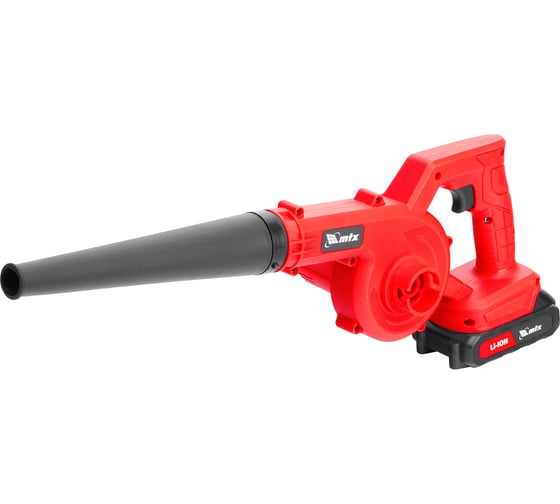 Воздуходувка-пылесос аккумуляторная портативная MTX LB-185, 35 м/с, 170 м3/ч, Li-Ion, 20 В 59620