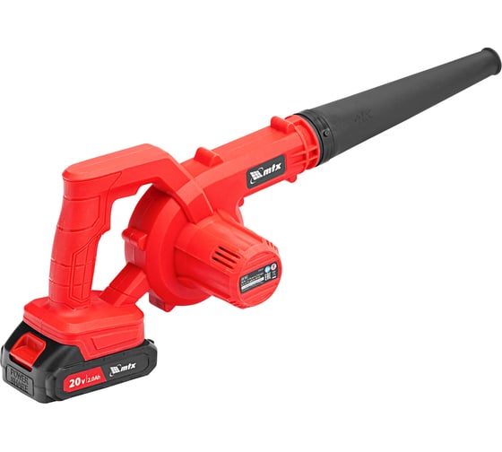 Воздуходувка-пылесос аккумуляторная портативная MTX LB-185, 35 м/с, 170 м3/ч, Li-Ion, 20 В 59620