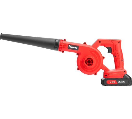 Воздуходувка-пылесос аккумуляторная портативная MTX LB-185, 35 м/с, 170 м3/ч, Li-Ion, 20 В 59620