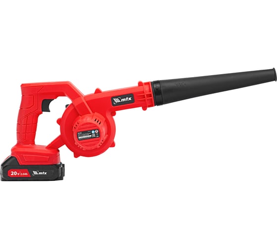 Воздуходувка-пылесос аккумуляторная портативная MTX LB-185, 35 м/с, 170 м3/ч, Li-Ion, 20 В 59620
