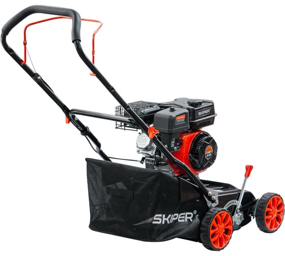 Аэратор-скарификатор SKIPER AS400 шир 40 см, 8 лс, 8 уров.обработки, ручн.привод, травосб.45 см 00-00026513