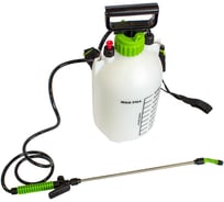 Опрыскиватель ручной пластиковый WMC TOOLS со шкалой заполнения и ремнем через плечо,5л(Ø18см,высота43см,шланг 125см,пистолет 60см) WMC-TG7602002-5L(48877)