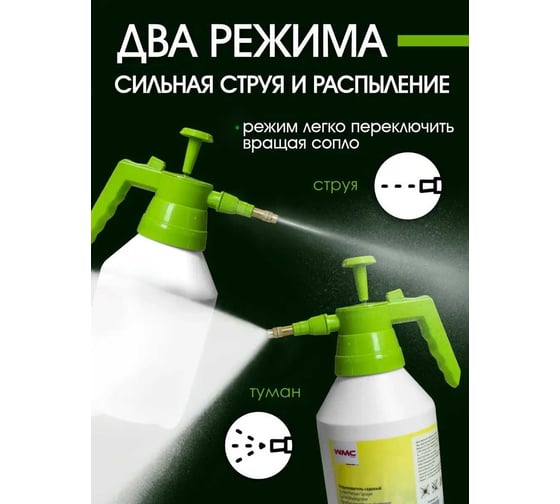 Опрыскиватель ручной пластиковый WMC TOOLS со шкалой заполнения, 1.5л WMC-TG7601007-1.5L(48873)