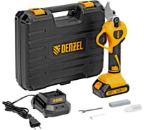 Секатор аккумуляторный бесщеточный DENZEL CP-30BL, Li-Ion, 20 В, лезвия SK5 // 59434