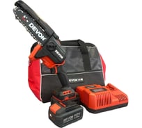 Аккумуляторная цепная пила DEVON 2 АКБ 4 Ач, З/У, 4559-Li-40-SET 4559-Li-20-SET