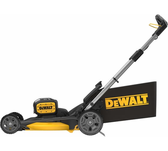 Аккумуляторная газонокосилка DEWALT DCMWP134W2, 2x18 В, 2800 об/мин, 67 л, с 2 АКБ 8 Ач и ЗУ () DCMWP134W2-QW