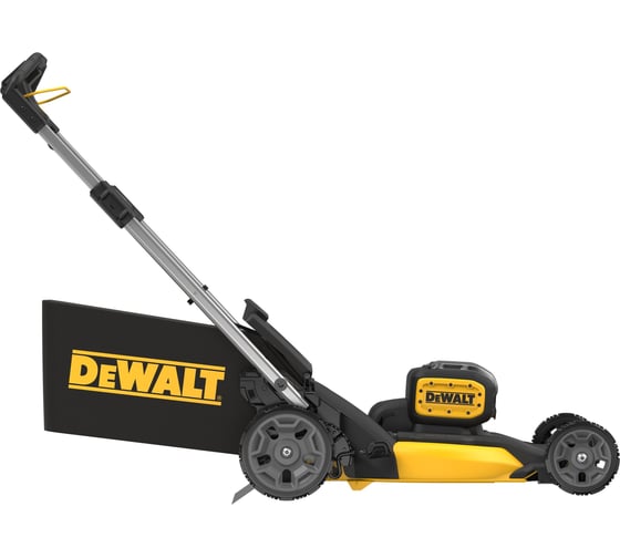 Аккумуляторная газонокосилка DEWALT DCMWP134W2, 2x18 В, 2800 об/мин, 67 л, с 2 АКБ 8 Ач и ЗУ () DCMWP134W2-QW