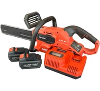 Аккумуляторная цепная пила DEVON 2 АКБ 4 Ач, З/У, 4556-Li-40-SET