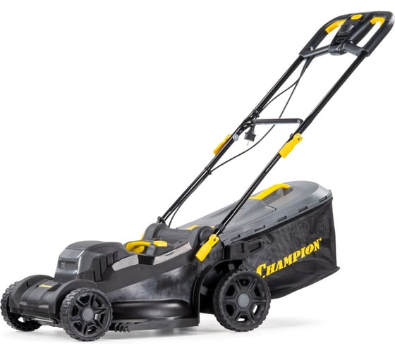 Электрическая газонокосилка CHAMPION (1,9 кВт травосб. 40л ширина 440мм 25-75мм, 17кг) EM4419 1