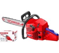 Цепная бензопила EMTOP объем: 62 куб.см, номинальная мощность 2,4 кВт, частота вращения двигателя на холостом ходу 3100±300 об/мин EGCS24621