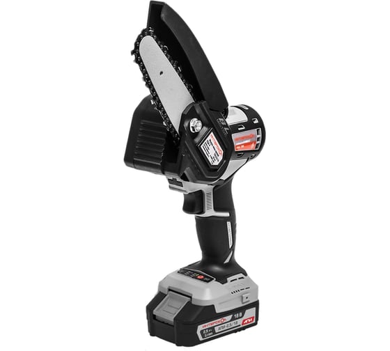 Бесщеточная аккумуляторная цепная пила Интерскол ПЦА-4/18ВМ (МБ100, 1 АКБ 2,5 А/ч, ЗУ) 755.1.3.47 1