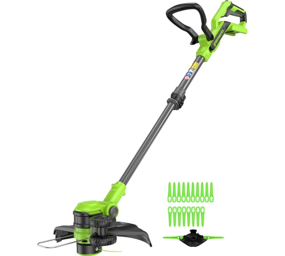 Триммер аккумуляторный Greenworks 40V, 33 см, с 1хАКБ 2 Ач и ЗУ 2113507USB2 1