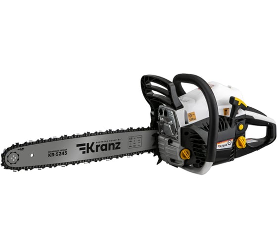 Пила цепная бензиновая KRANZ KR-5245, шина 45см, 3,5 л.с, шаг 0,325, 72 звена KR-16-1182 1