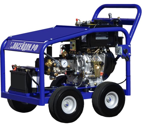 Гидродинамическая машина с подогревом Посейдон 12 л.с., 220 бар, 15 л/мин с котлом нагрева воды Mazzoni (Италия), насос Interpump (Италия) Посейдон D12-220-15-IP-L-Th-Gun 1