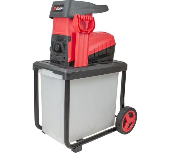 Садовый измельчитель EDON ES-45/3200 (3200Вт, 45мм, фреза, пластиковый ящик, колёса) 39843 1