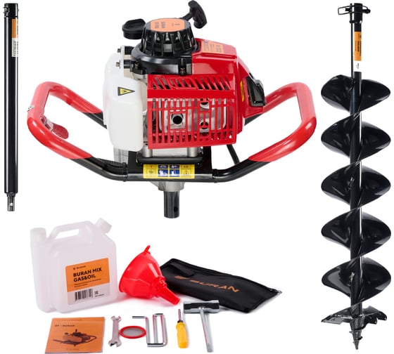 Специальный комплект мотобур HARDDRILL DT-700 со шнеком 150х800 и удлинителем PLUS-500 BURAN S00152 1