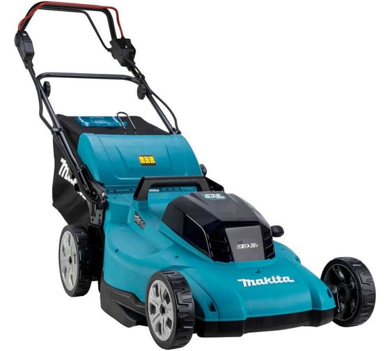 Аккумуляторная газонокосилка Makita LXT 2x18 В, 48 см, 62 л, без АКБ и ЗУ, DLM480Z 1