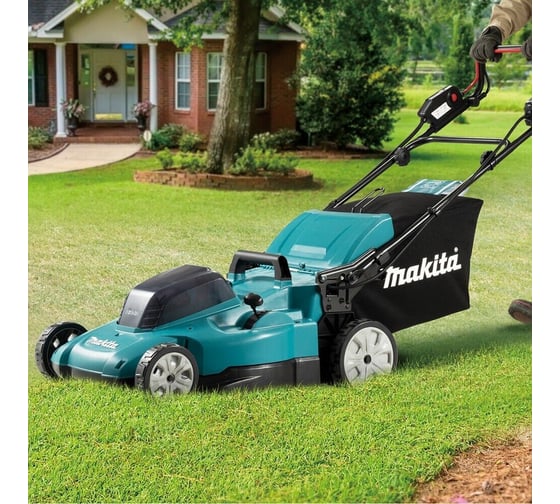 Аккумуляторная газонокосилка Makita LXT 2x18 В, 53 см, 70 л, без