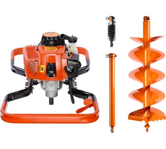 Профессиональный комплект для мерзлого и каменистого грунта BURAN DT-1000 (глубина бурения 1,5м, диаметр 250мм, мощность - 3,39 л.с.) S00157