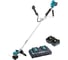 Аккумуляторная коса Makita LXT BL 2х18В,550Вт, велорукоятка,нож 4T, d-23см, М10xLH, (2xBL1850B, DC18RD) DUR368APT2 1