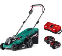 Газонокосилка аккумуляторная бесщеточная ЗУБР 40 В (2×20 В), 400 мм, 2 АКБ LMS 4 А·ч ГКЛ-4040-42