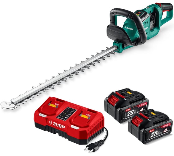 Кусторез аккумуляторный бесщеточный ЗУБР 40 В (2x20В), 610 мм, 2 АКБ LMS (4 Ач) КРА-4061-42