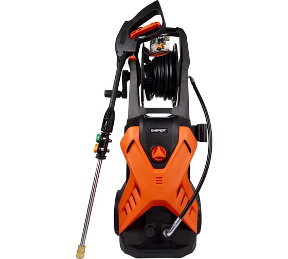 Мойка высокого давления SKIPER PM-180 (2400Вт; 180Бар; 8м шланг; катушка; 11,2кг; встр.пен) 00-00024446