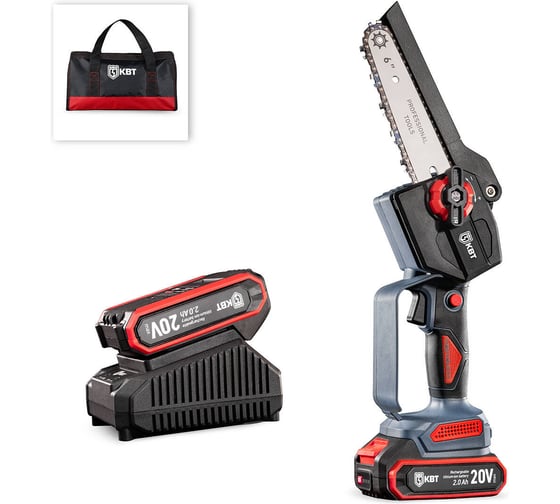 Пила цепная аккумуляторная КВТ CBS-20-06 серия ПРОФИ 106048