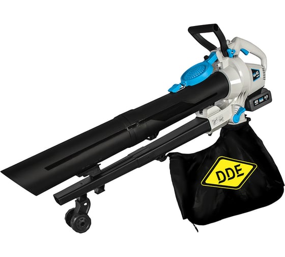 Воздуходув аккумуляторный DDE BlueTech VBB 6040 S (600 м³/ч, 52 м/с, измельчитель, сборник, без ЗУ и АКБ) 912-334
