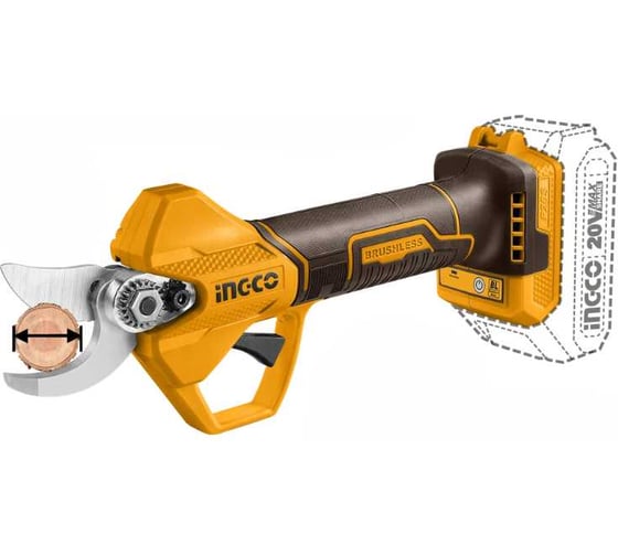 Аккумуляторный секатор INGCO INDUSTRIAL 20 В Li-Ion CSSLI202581