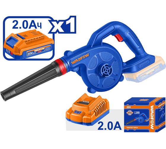 Воздуходувка аккумуляторная WADFOW 20В 2.7 м3/мин 4 WBLP5521