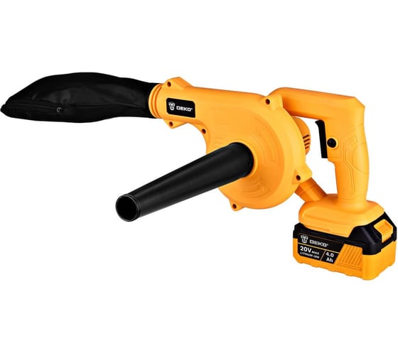 Воздуходувка садовая аккумуляторная DEKO DKBL20V, 20В, 2x4.0Ач 081-2046