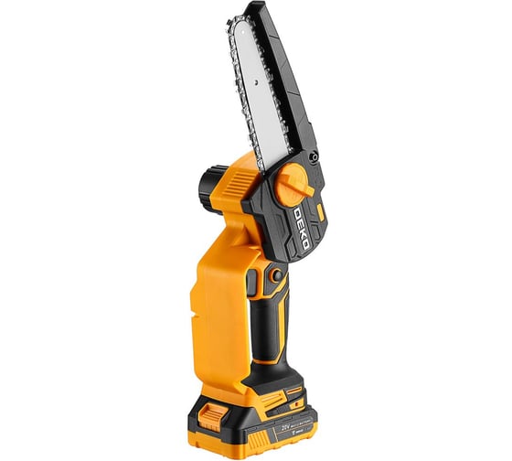 Пила цепная аккумуляторная DEKO DKCHS 20-6 PRO, 4 и 6, 20В, 2x2.2Ач, 2 шины и 2 цепи 083-2011