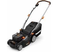 Газонокосилка аккумуляторная бесщеточная WORX 37 см, 40В, 4Ач х2, ЗУ 2А х2, коробка WG737E