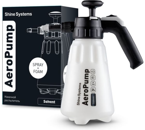 Помповый распылитель для авто Shine systems AeroPump Solvent, 2л SS476