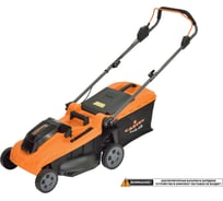 Газонокосилка CARVER аккум. CLM-01BL40-430HM (б/щ, 40V(2 20V/4Ач), Ш430, 40л, без АКБ, тип-mkt) 01.030.00005
